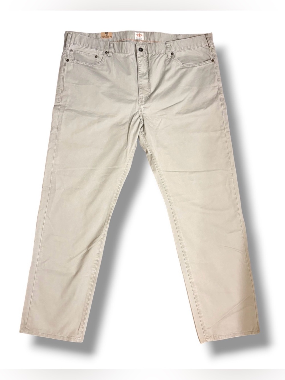 Dockers Mens 5-Pocket Straight Fit Stretch Work Pants Khaki 42x32